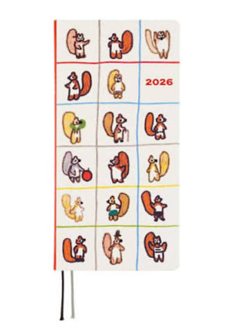 Hobonichi Techo 2026 Weeks : ORANGE: Squirrel’s Moving Day