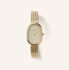BREDA Women's 'Jane Tethered' Gold and Mesh Bracelet Watch