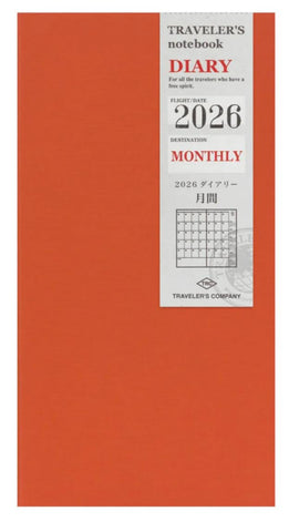 Traveler's Notebook 2026 Monthly Insert