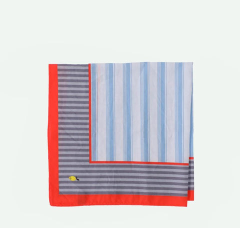 Sticky Lemon Scarf Blue & Blue Whale