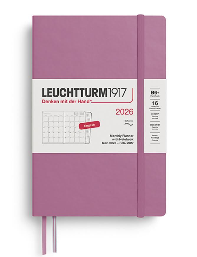 Leuchtturm 2026 Monthly Planner & Notebook-Dusty Rose