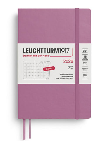Leuchtturm 2026 Monthly Planner & Notebook-Dusty Rose