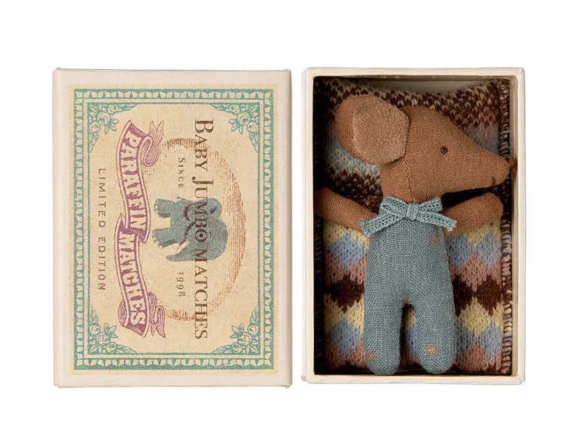 Maileg Sleepy Wakey Baby Boy Mouse in Box