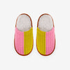 Colorblock Rib Slippers- Yellow/Cobalt