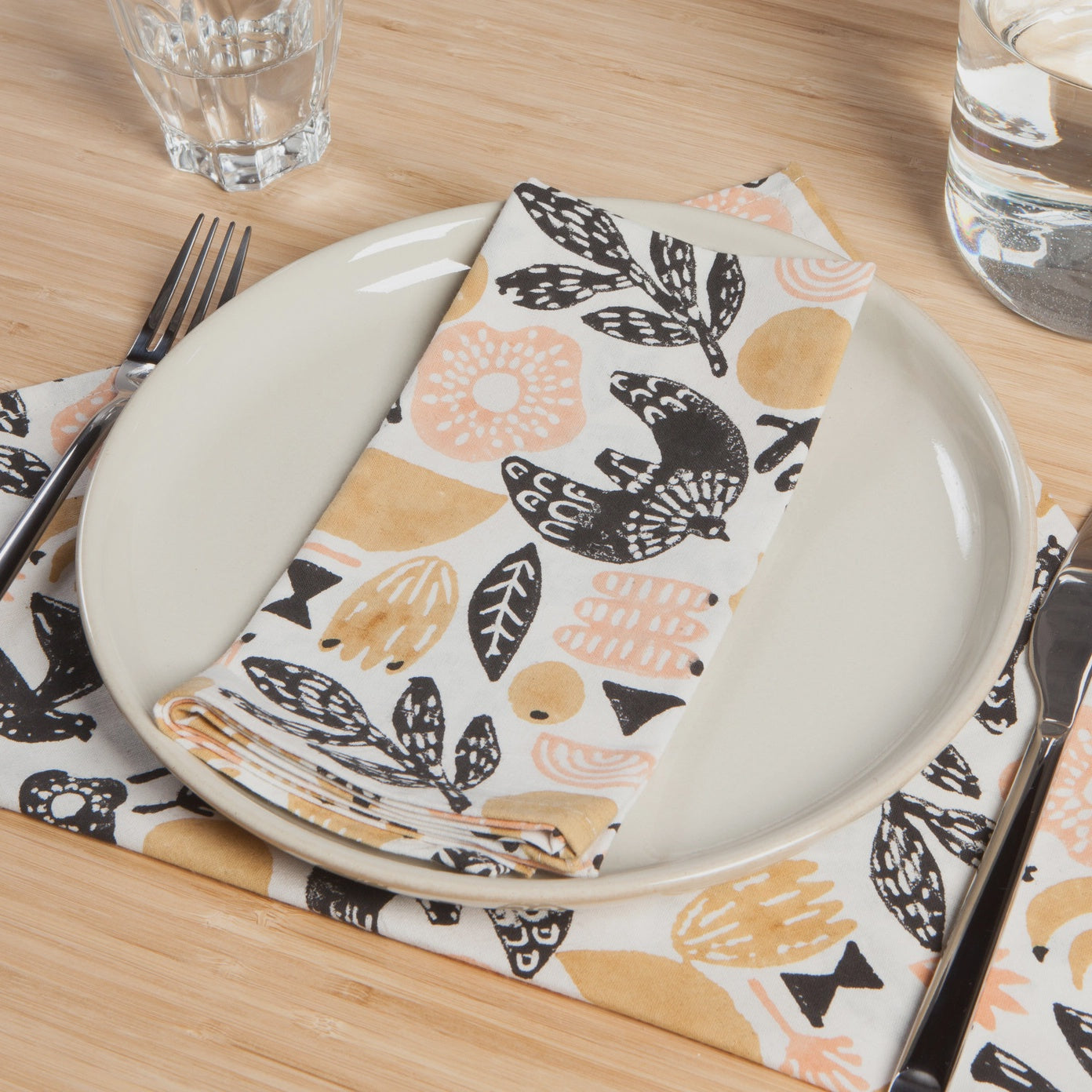 Danica Danica Studio Myth Cotton Block Printed Napkins Set of 4