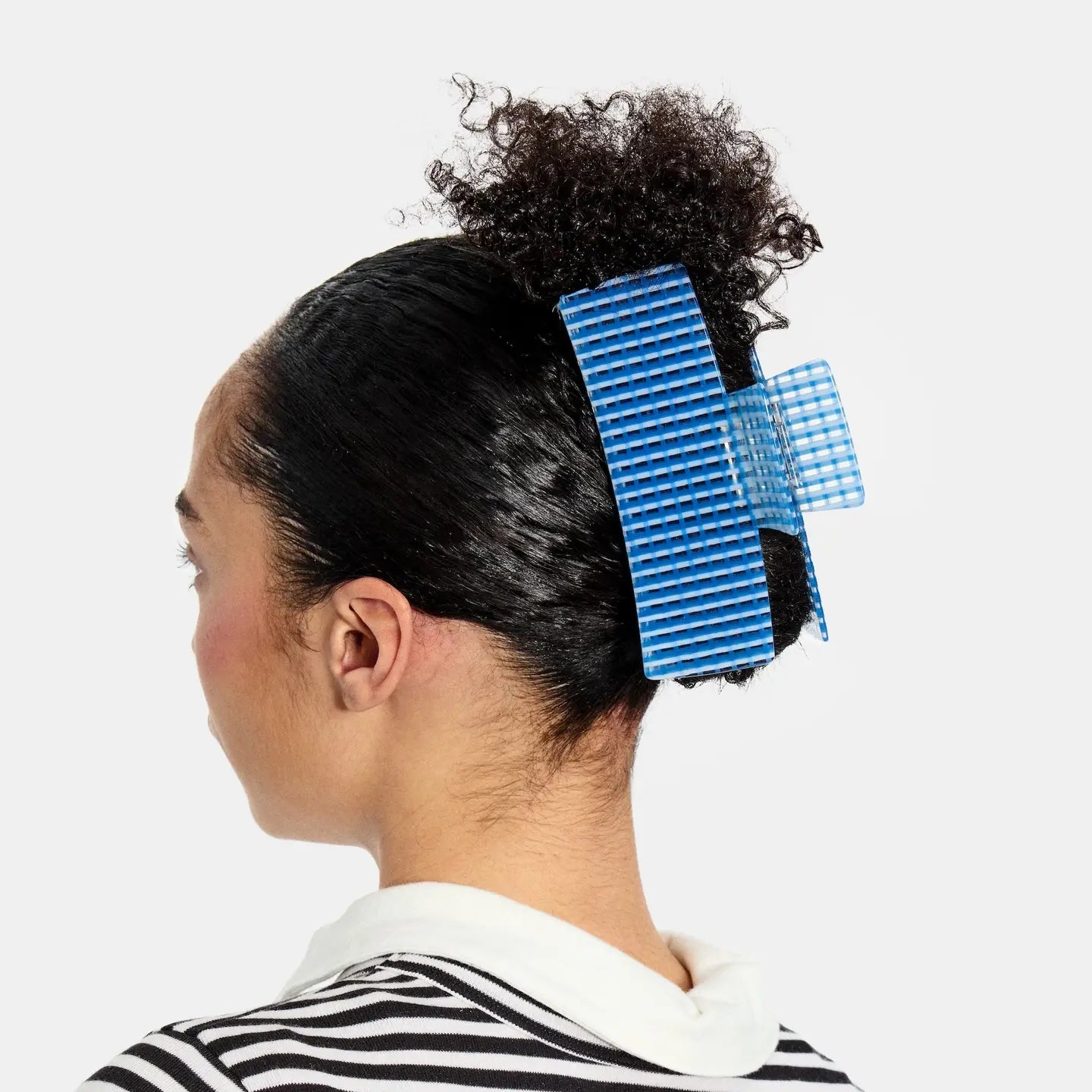 Chunks Jumbo Box Claw in Blue Lattice