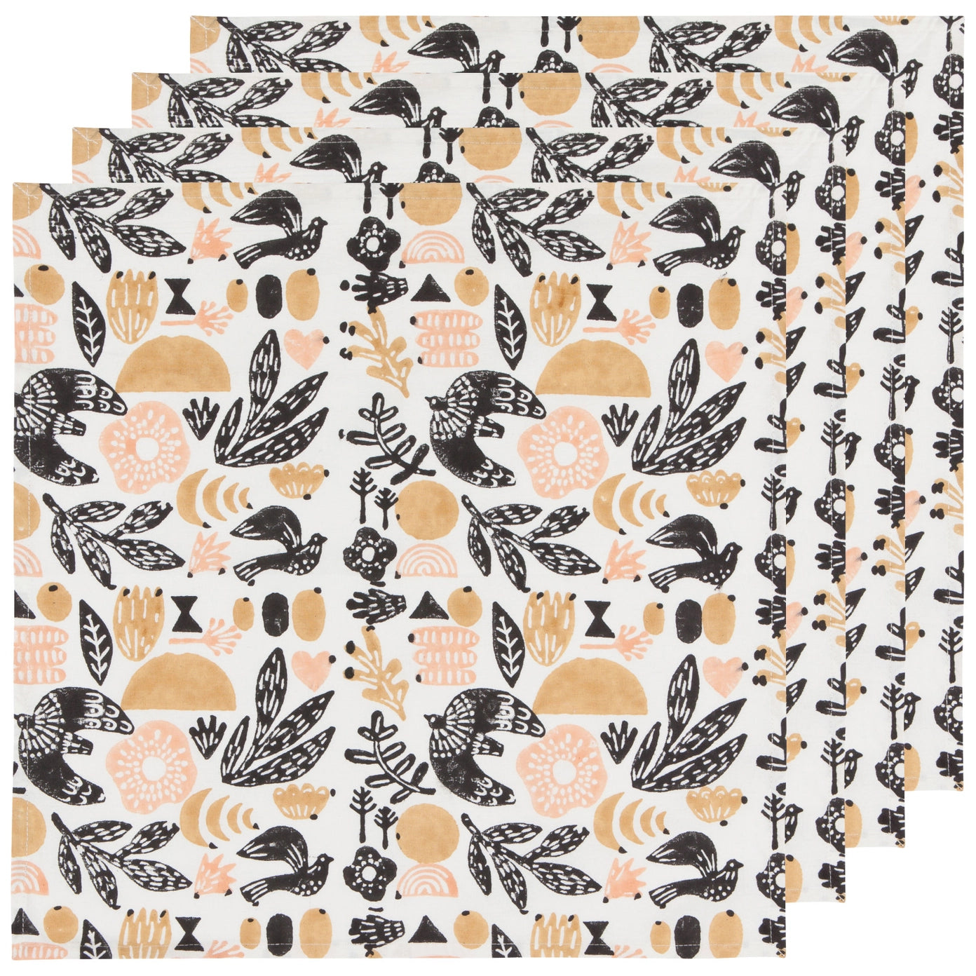 Danica Danica Studio Myth Cotton Block Printed Napkins Set of 4