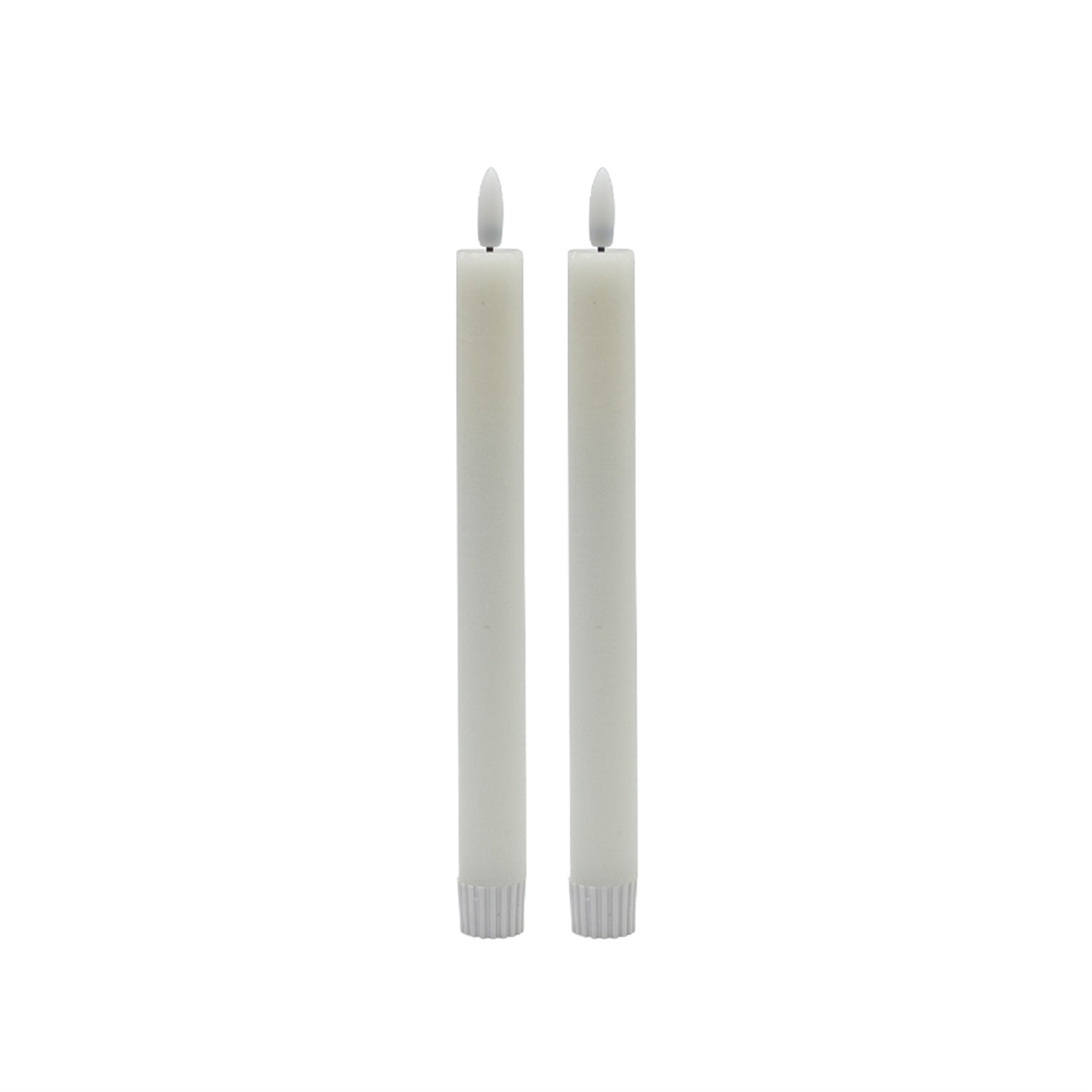 Medium White Flameless Taper Candles
