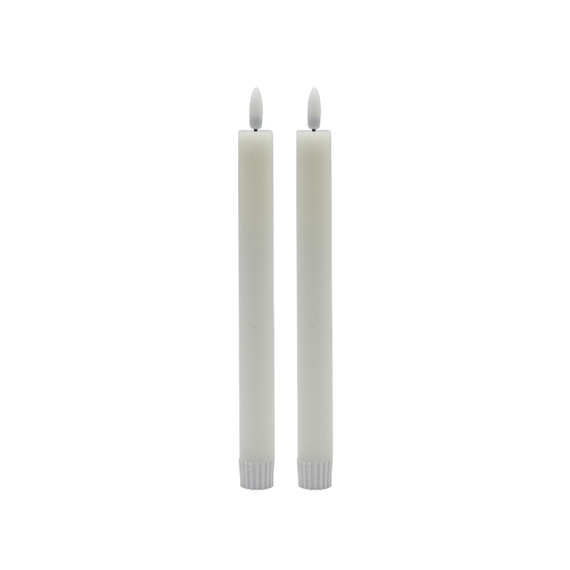 Medium White Flameless Taper Candles