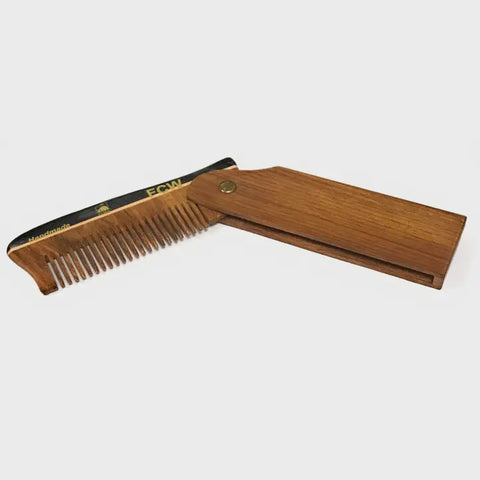 Wood Folding Beard Comb