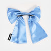 Chunks Blue Silk Bow Barrette