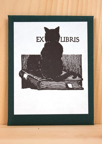 Saturn Press Cat on Book Bookplates