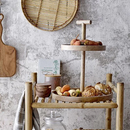 Mango Wood 2-Tier Tray