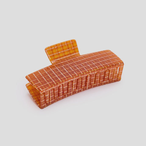 Chunks Jumbo Box Claw in Caramel Plaid