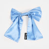 Chunks Blue Silk Bow Barrette