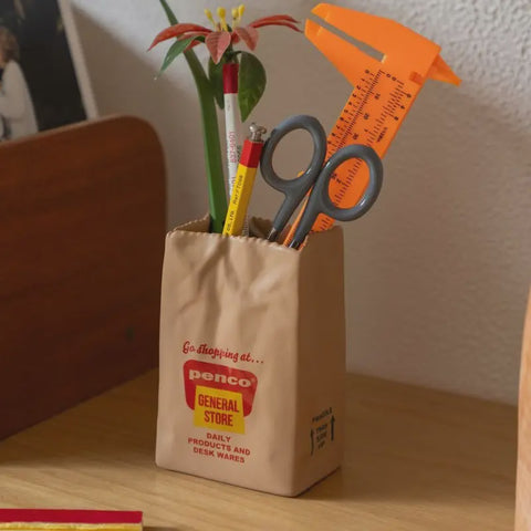 Penco Brown Paper Bag Stand