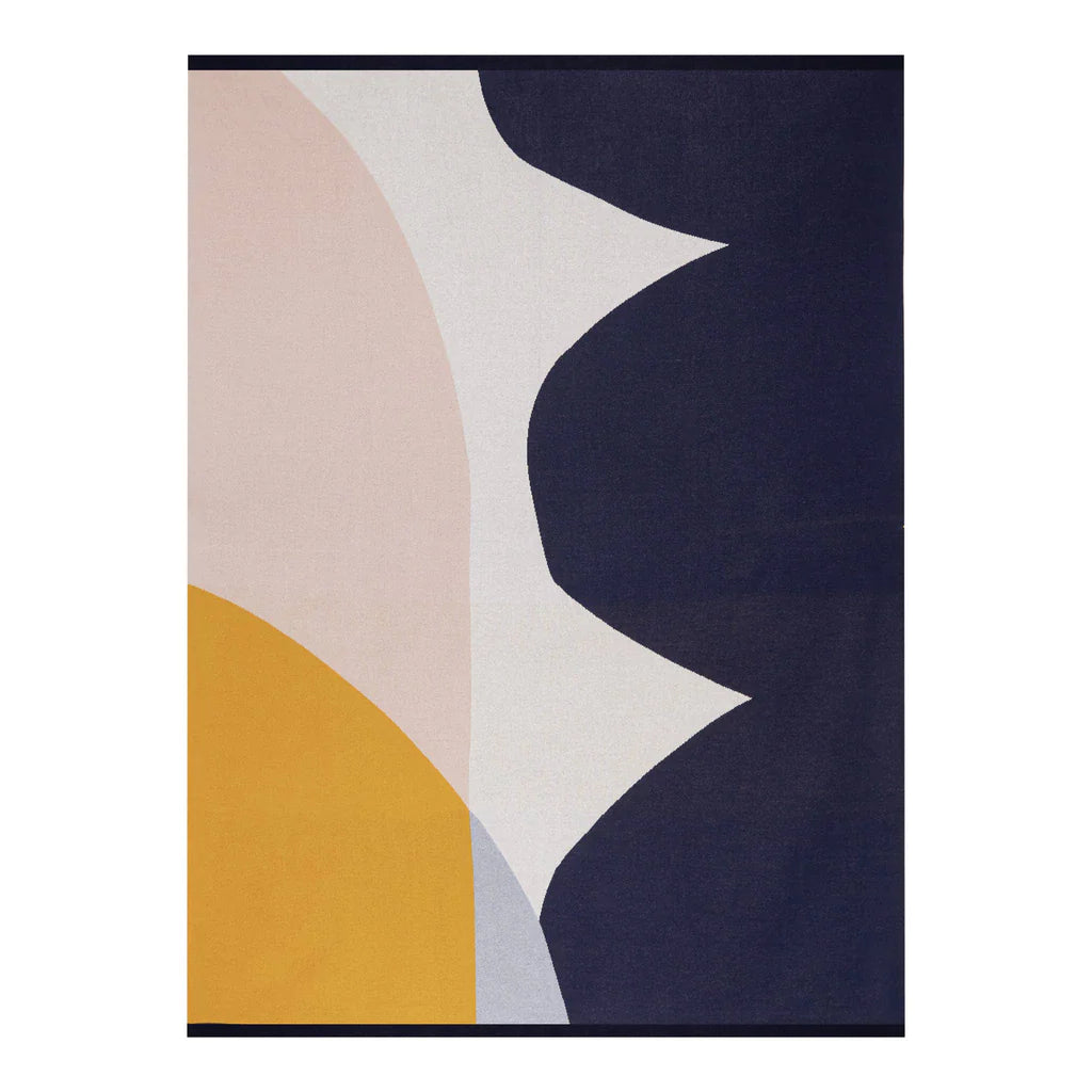 Sophie Home Cotton Knit Throw Blanket - Stille Pink &amp; Ink