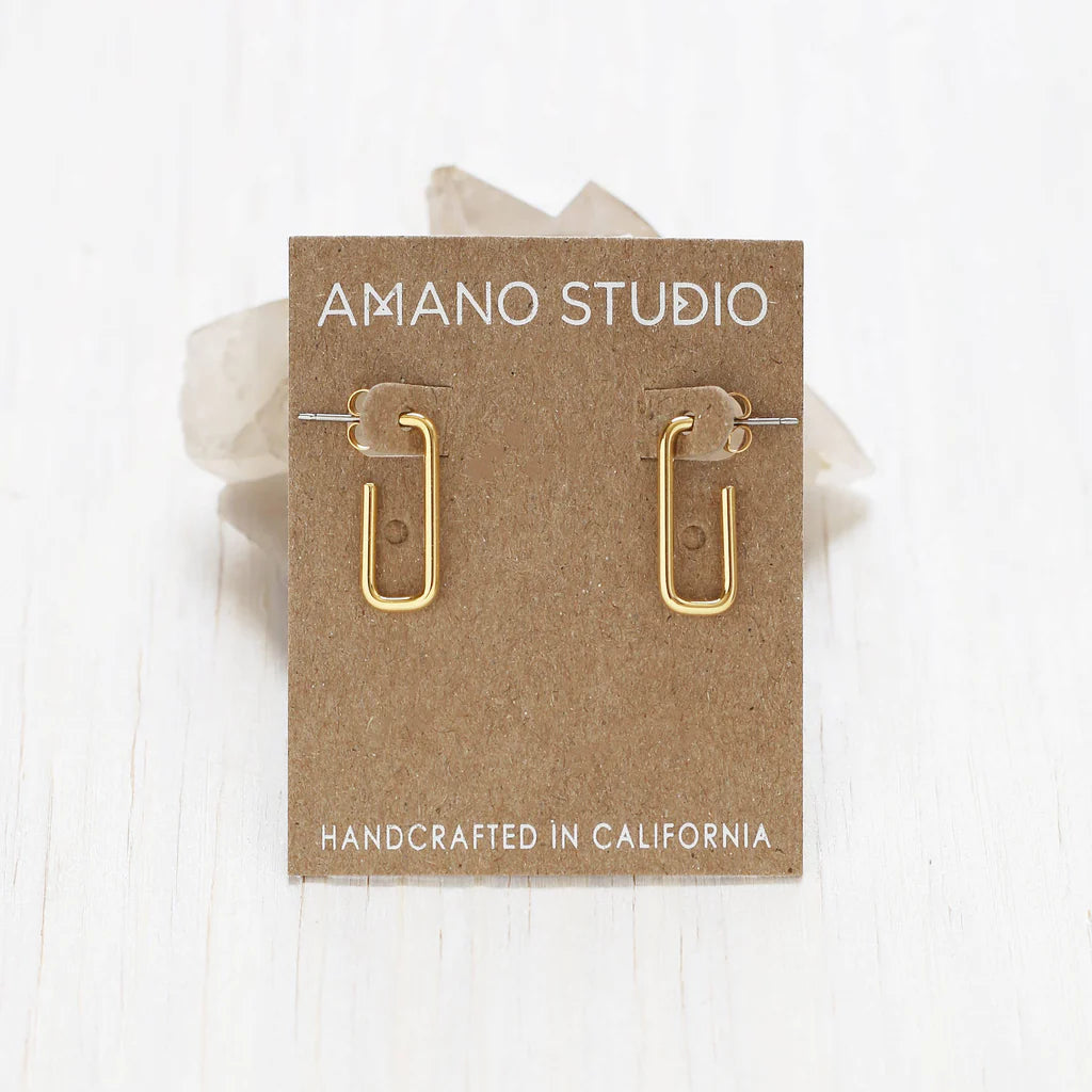 Paperclip Hoop Earrings