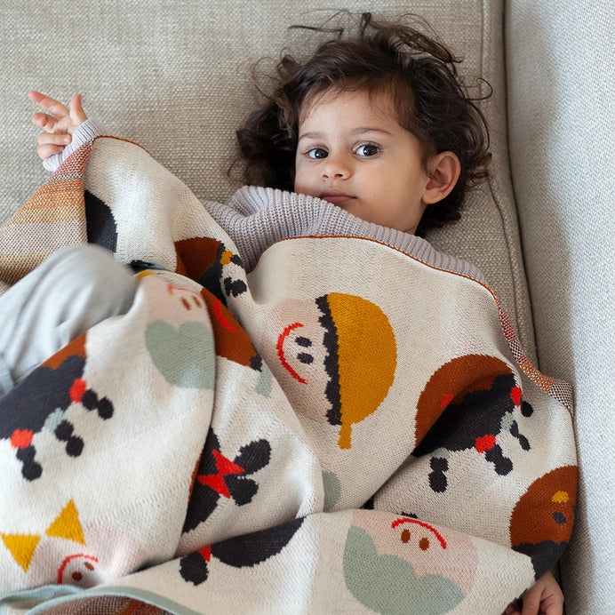 Sophie Home: Cotton Knit Baby Blanket - Gaia Stella Kids
