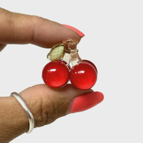 Mini Cherry Hair Claw Set