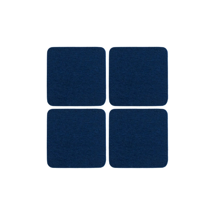 Bierfilzl Merino Wool Felt Square Coaster  4 Pack