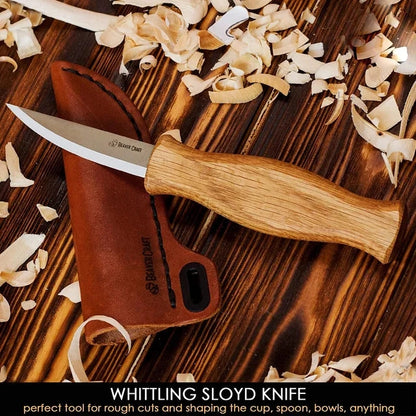 Beaver Craft Whittling Knife with Leather Sheath Craft Tool