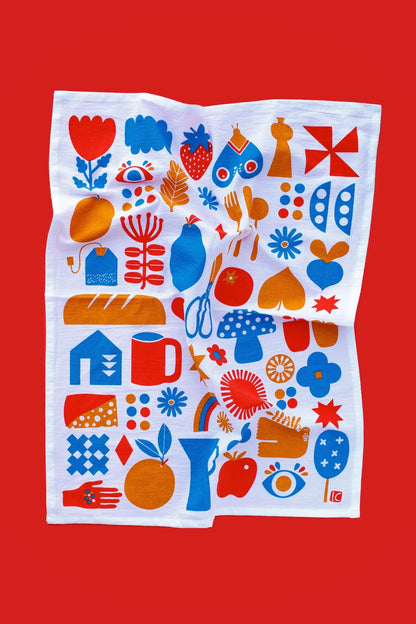 Lisa Congdon Menagerie Cotton Kitchen Towel
