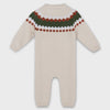 Fair Isle Jacquard Sweater Knit Baby Jumpsuit (Organic)