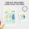 Drawing Shrink Keyring | Diy Personalized Keychain Craft Kit