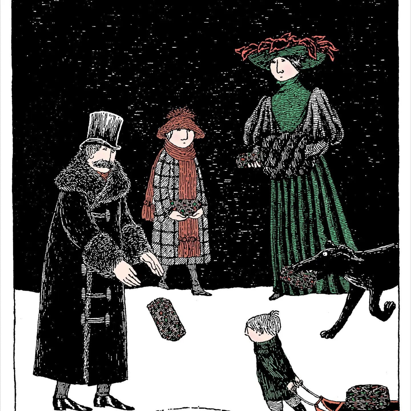 Edward Gorey Fruitcake Holiday Cards