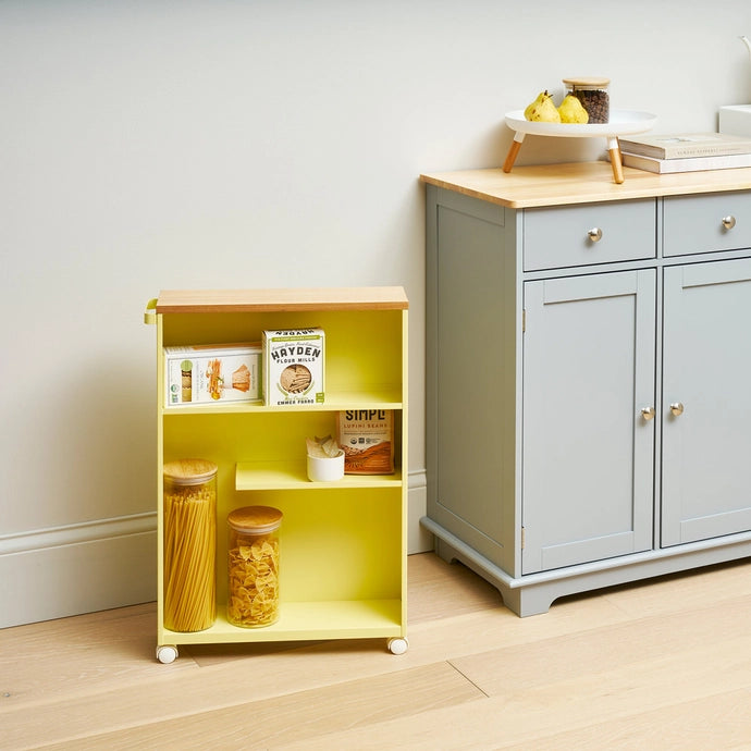 Rolling Storage Cart - Steel - Yellow Pear