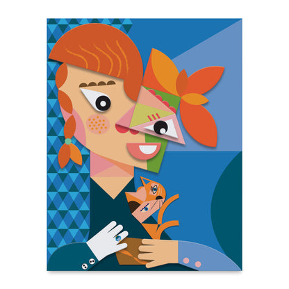 Djeco Square Heads Inspired by Picasso Sticker Collage Kit