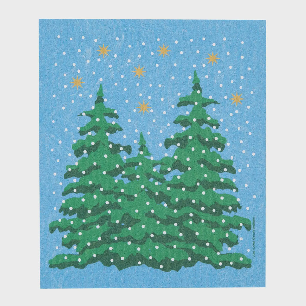 Swedish Dishcloth - Winter Forest