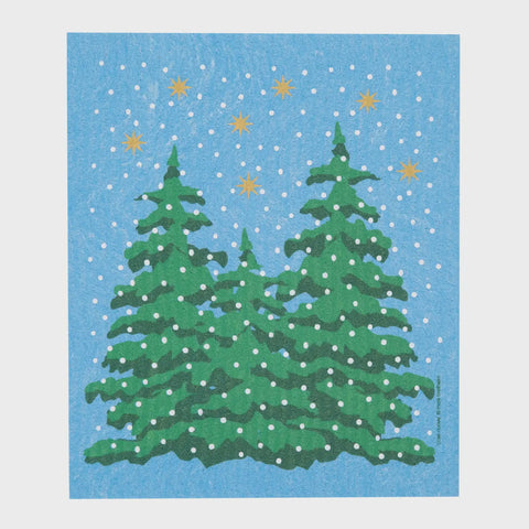 Swedish Dishcloth - Winter Forest