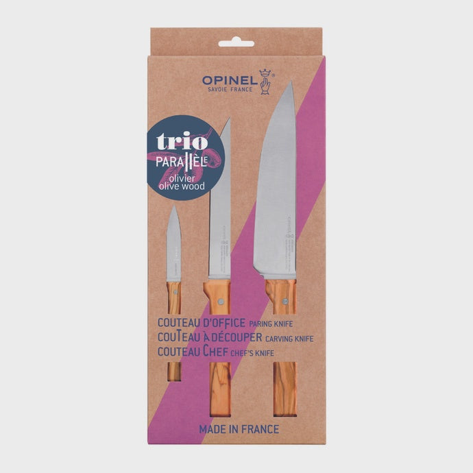 Opinel Parallèle Trio Chef Knife Set