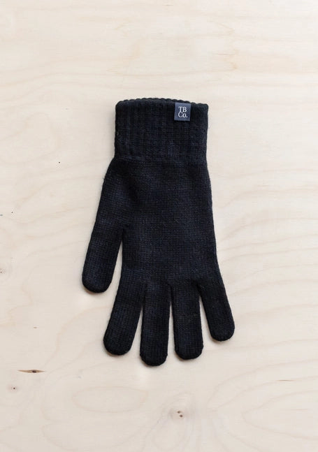 Cashmere &amp; Merino Gloves in Black
