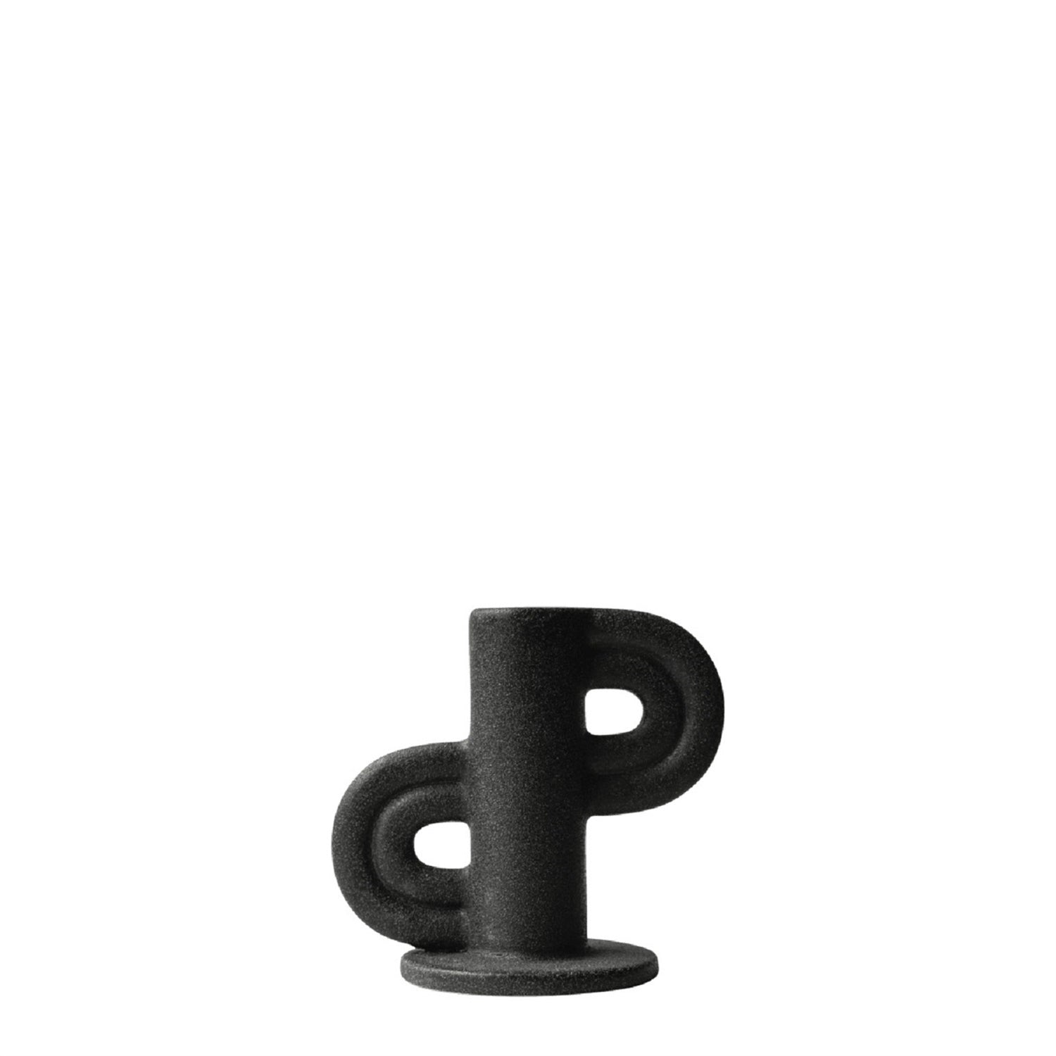 Swirl Candleholder- Black