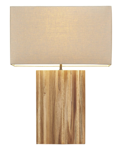 Raw Teak Table Lamp
