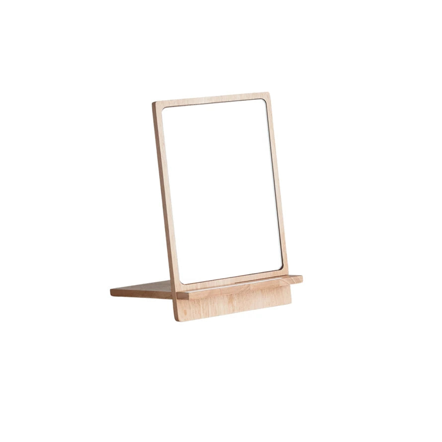 Rubberwood Interlocking Dresser/Desk  Mirror