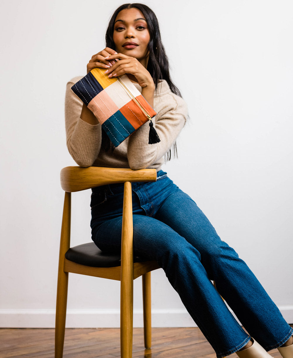 Anchal Checkered Pouch