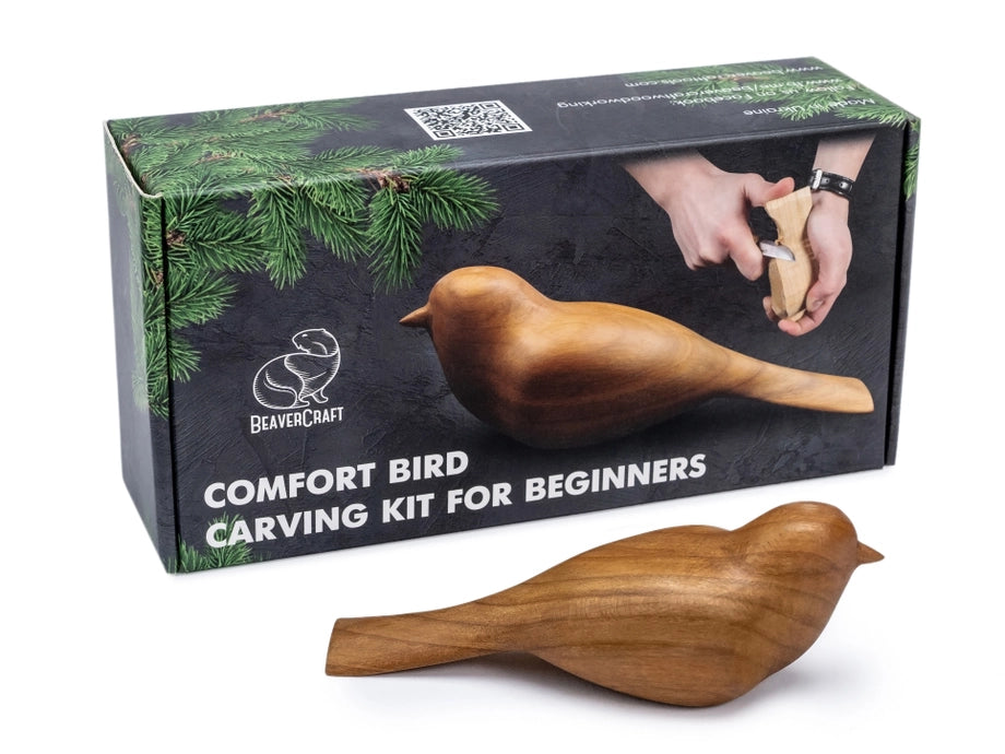 Beaver Craft Comfort Bird Carving Kit-Complete Starter Whittling