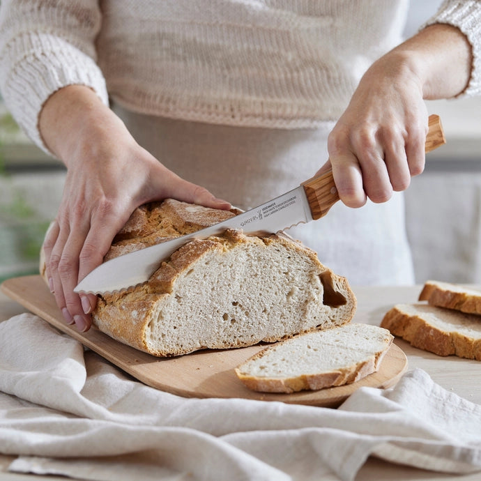 Opinel Parallèle Bread Knife Olive Wood