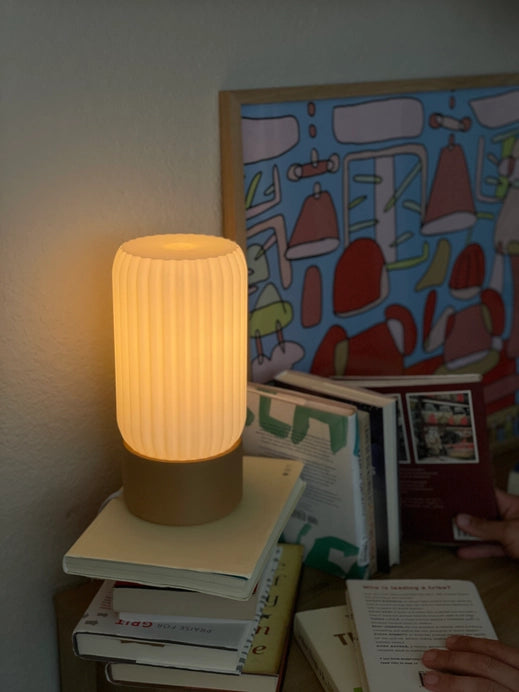 Terra Labs Milk Shade Barrel Lamp- Mustard