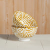 Ochre Lines Stamped Bowl 4 inch