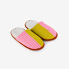 Colorblock Rib Slippers- Yellow/Cobalt