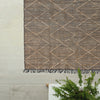 Rug with Diamond Pattern and Fringe