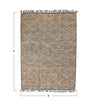 Rug with Diamond Pattern and Fringe