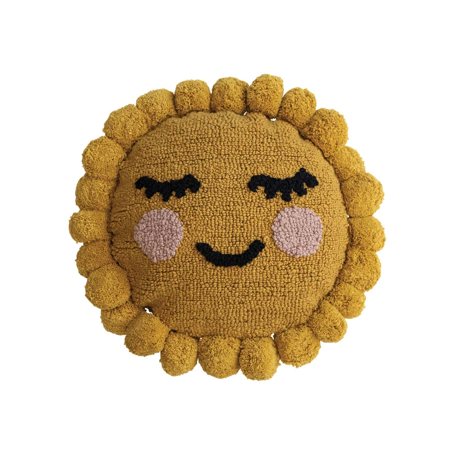 Cotton Tufted Sun Pillow