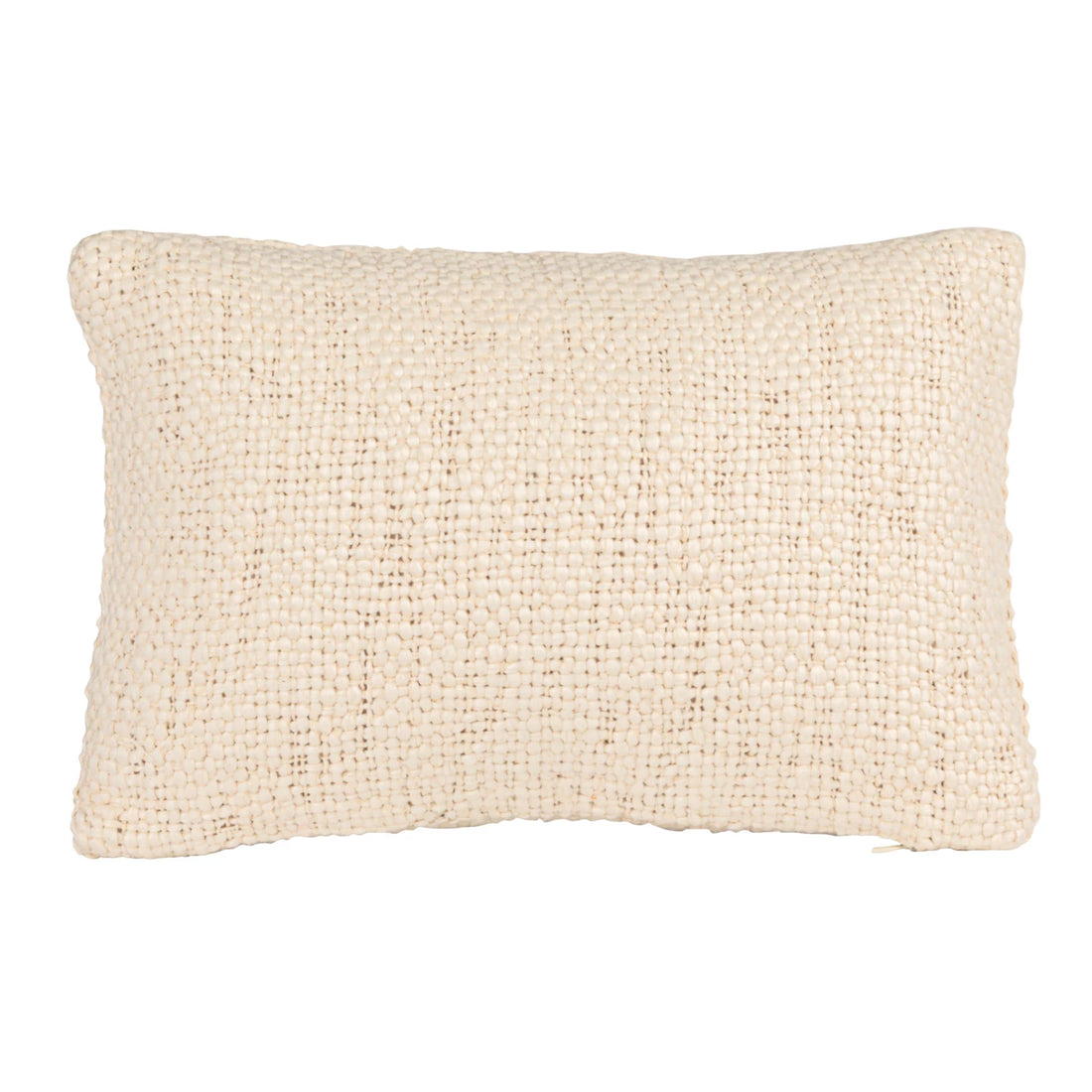 Woven Cotton Pillow w/ Embroidered Bee