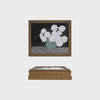 Wood Jewelry Box w Flowers in Vase with Mirror